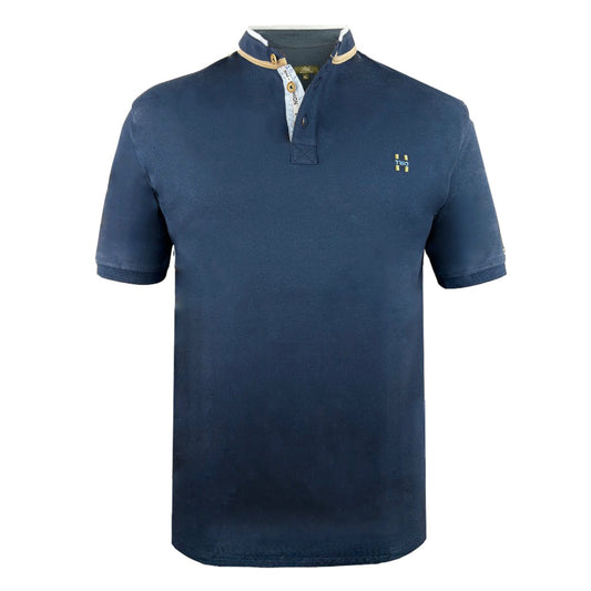 2H #77041 Navy Stand Up Collar T-shirt