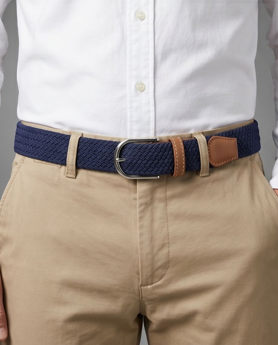 2H Navy Elastic Belt