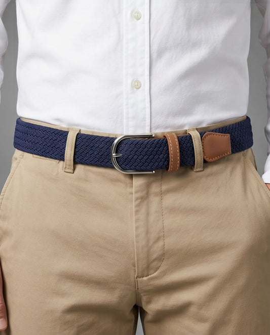 2H Navy Elastic Belt