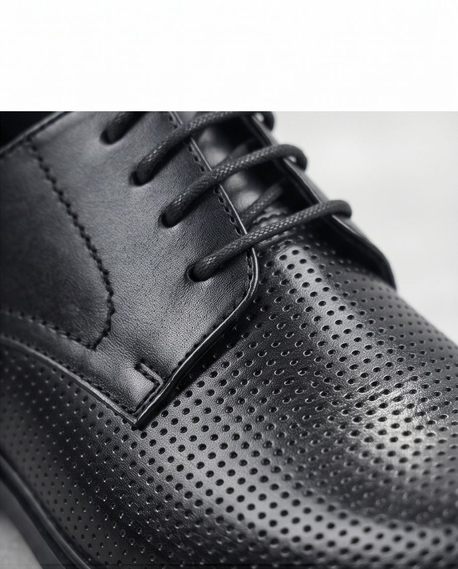 2H #JSL111-2 Black Formal Shoes