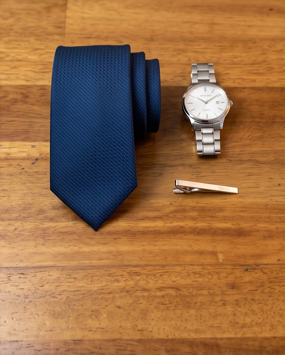 2H Navy Necktie