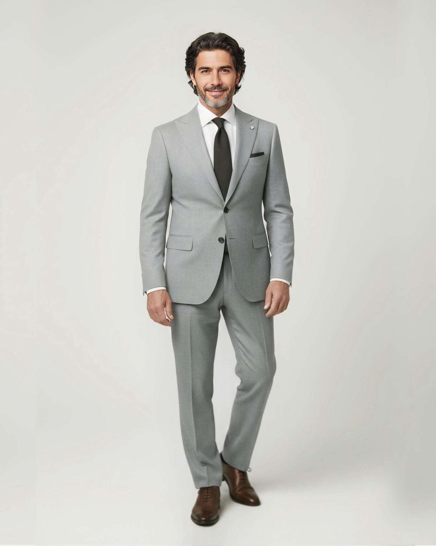 2H Blue Gray Casual Embossed Suit