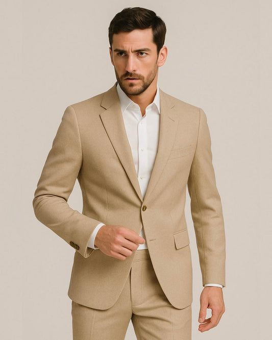 2H #1801 Beige Casual Suit