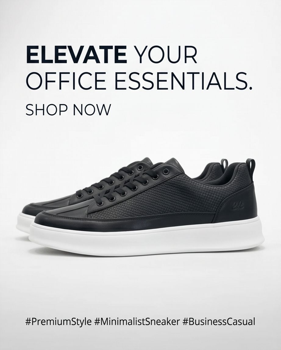 2H #09 Black Casual Shoes