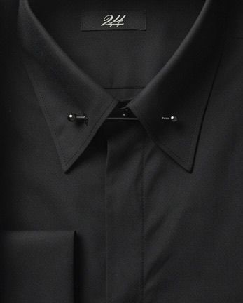 2H Black Classic Shirt With Pin