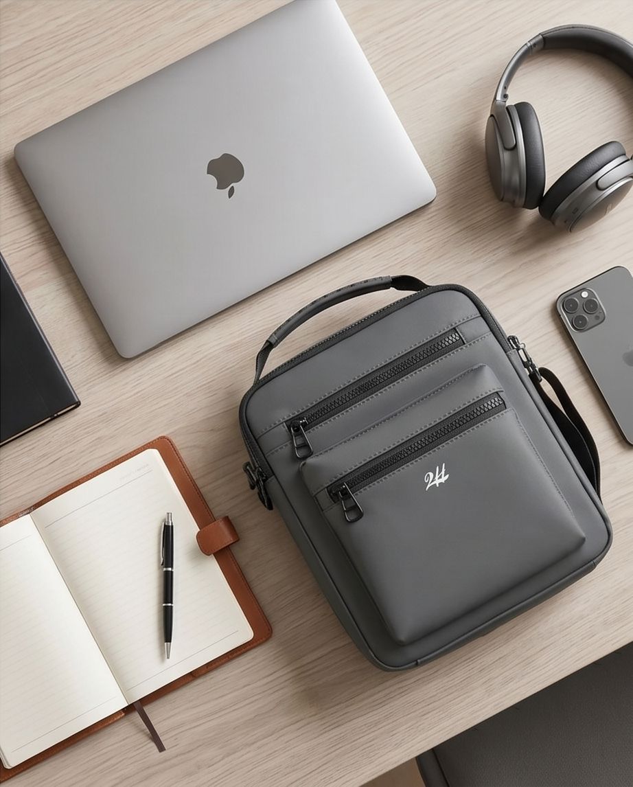 2H Gray Waterproof Shoulder Bag