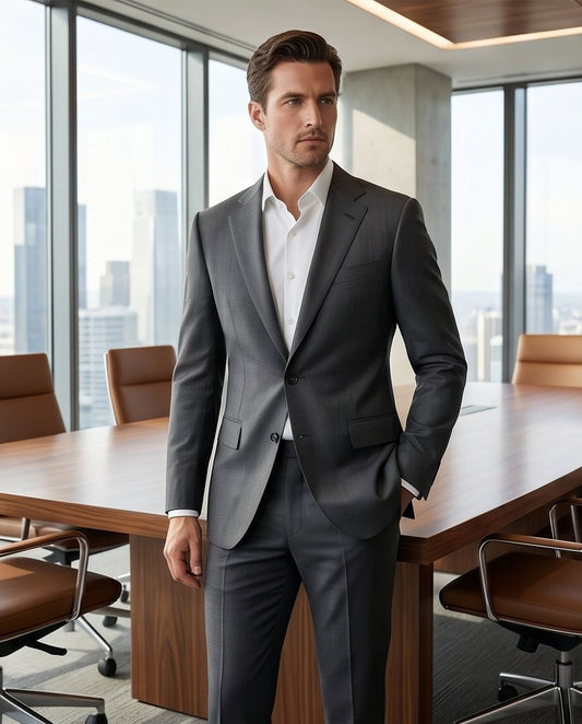2H #1801 Charcoal Gray Casual Suit