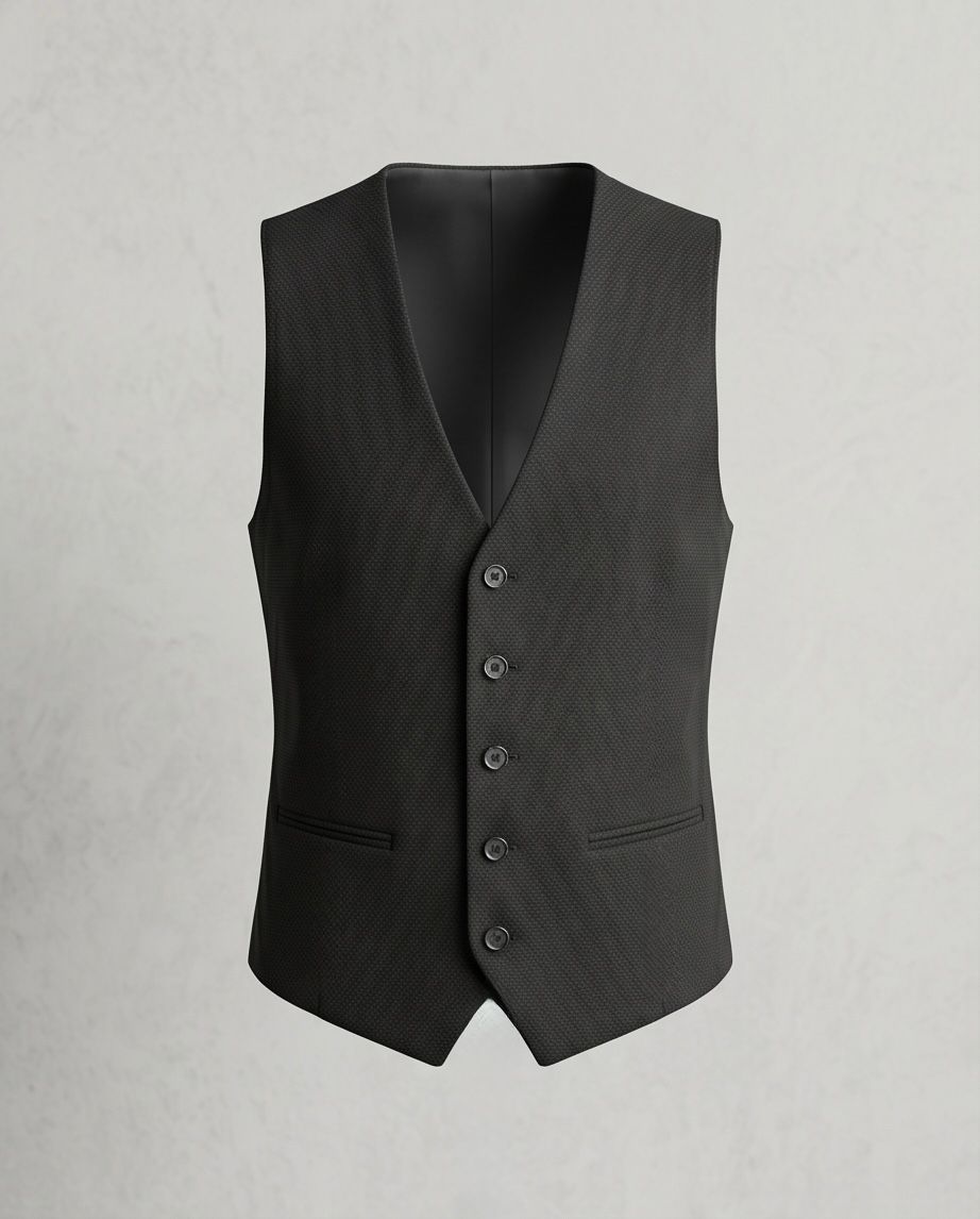 2H Black Embossed Vest