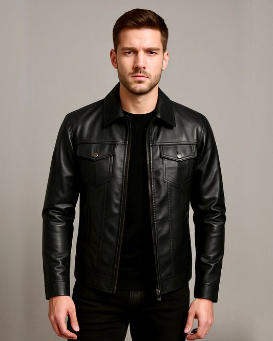 2H #901 Black Leather Jacket