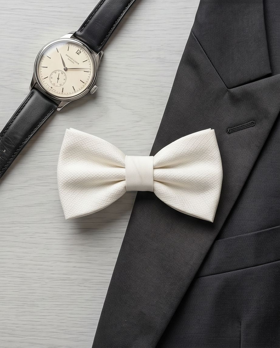 2H White Bow Tie