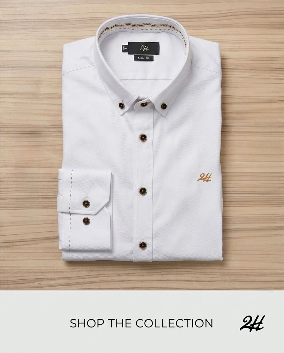 SALE! 2H White Cotton Shirt