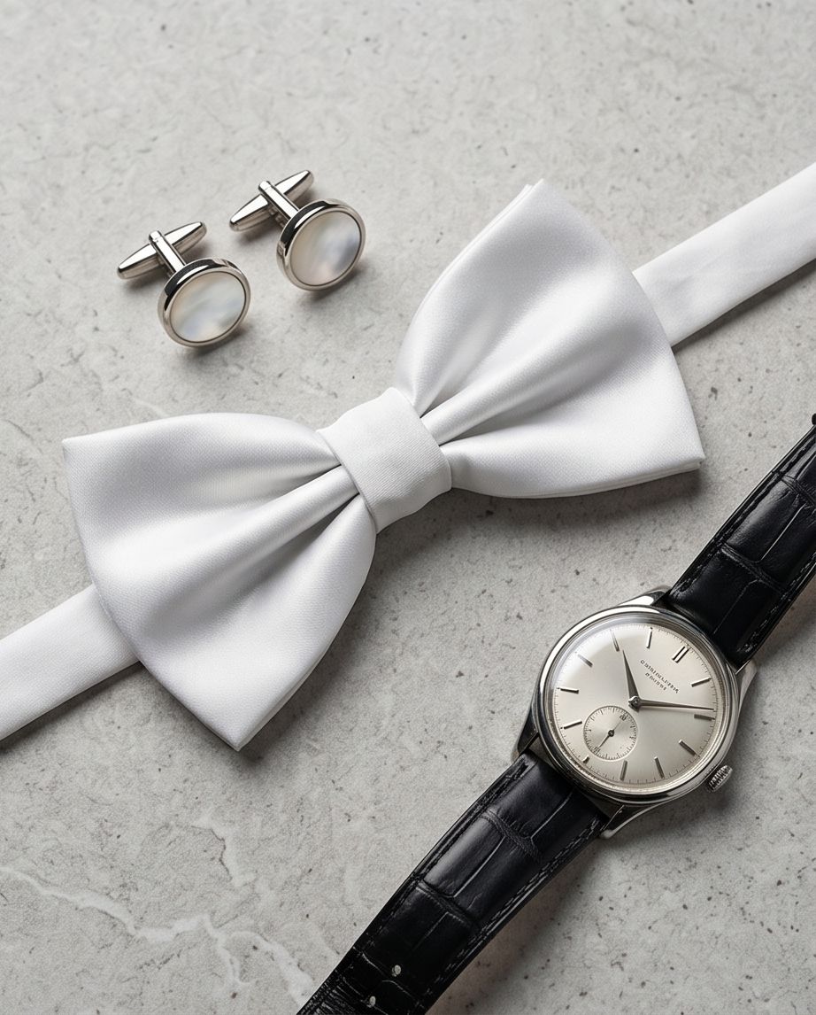 2H White Bow Tie