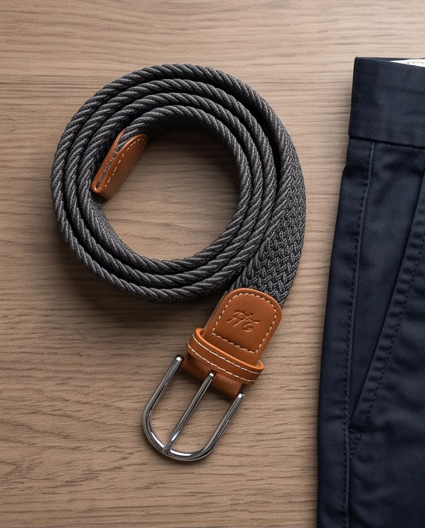 2H Dark Gray Elastic Belt