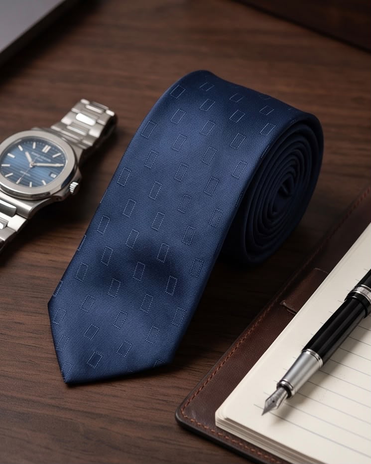 2H Navy Necktie