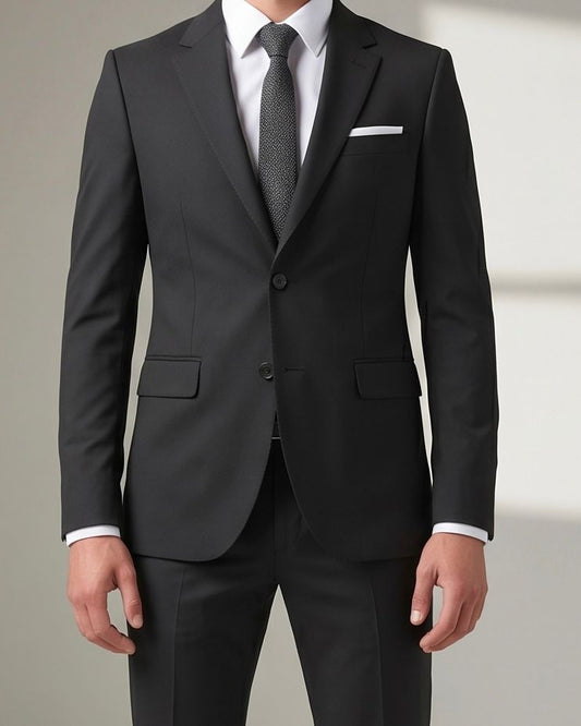2H #002-1011-32 Black Formal suit