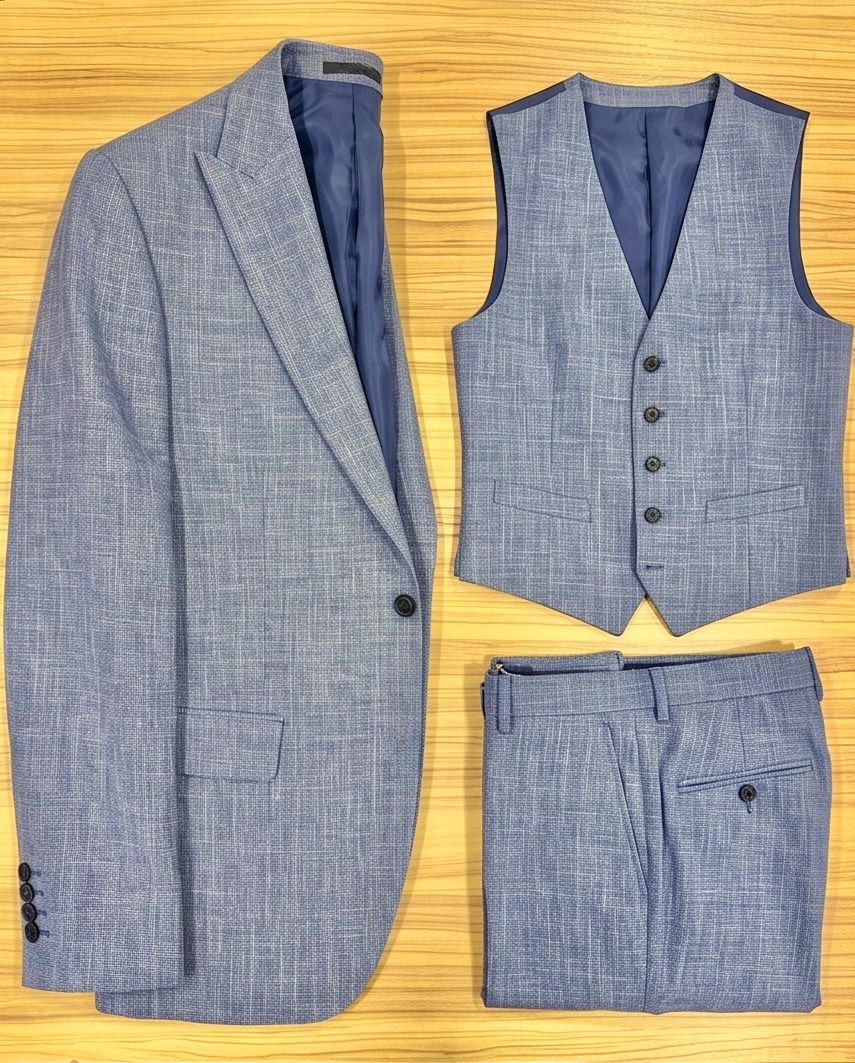 SALE! 2H #1491-2 Blue Casual Suit