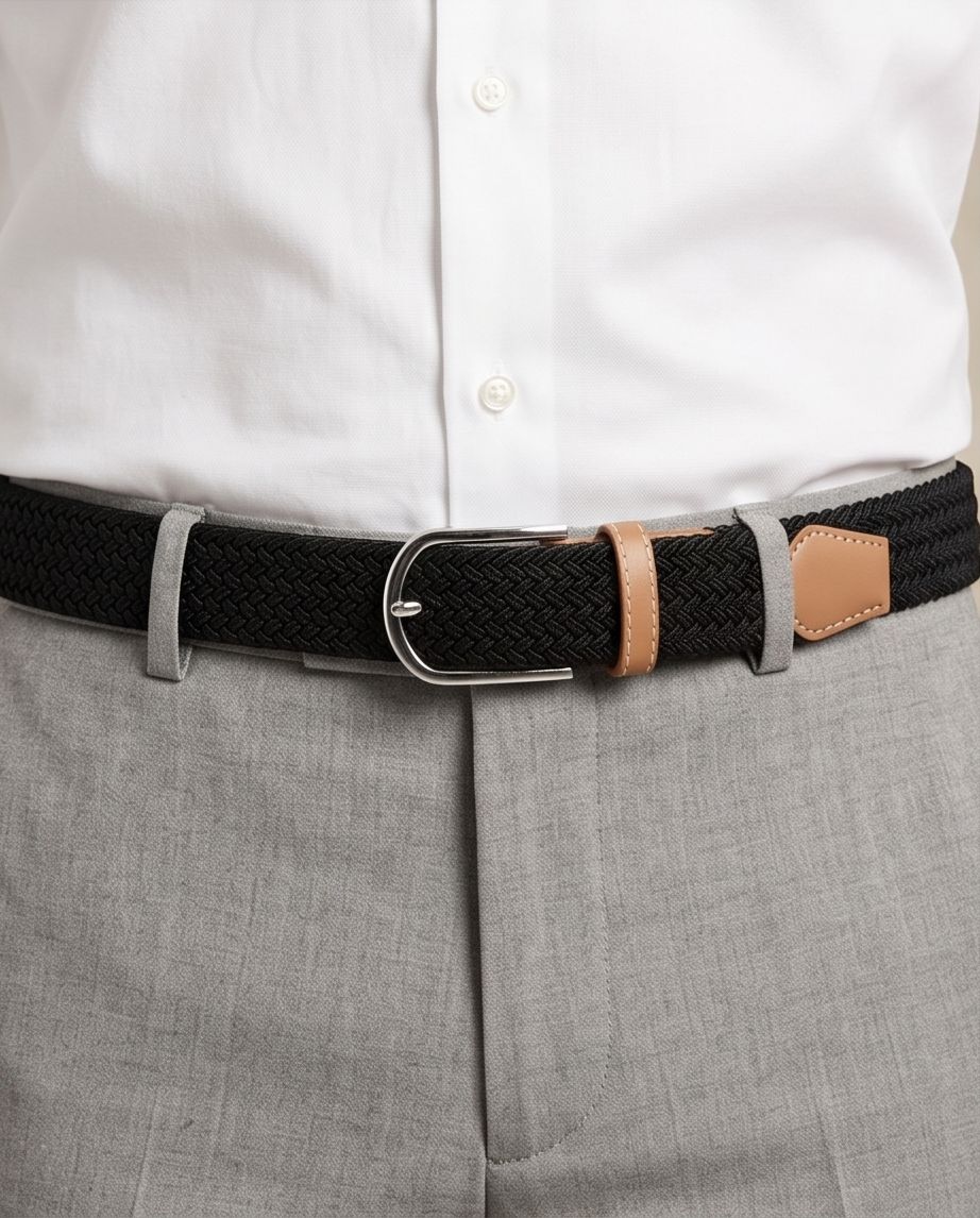 2H Black Elastic Belt