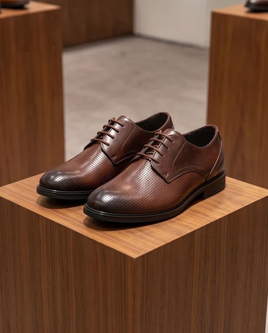 2H #JSL111-2 Brown Formal Shoes