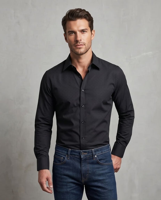 2H #180725 Black printed Shirt