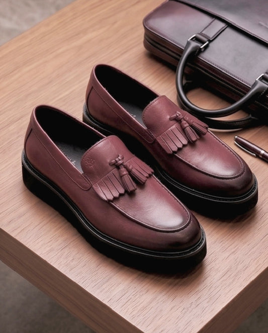 SALE! 2H #S8018-104 Genuine Leather Brown Casual Shoes