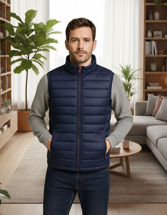 2H #22935 Blue Puffer Lightweight Gilet