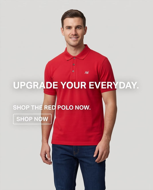 2H #CX.2101 Red Polo T-shirt