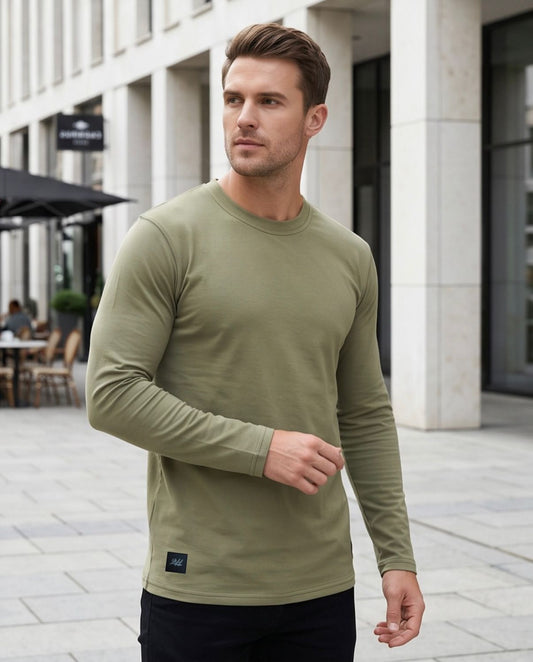 2H #338761 Army long Sleeve Sweater