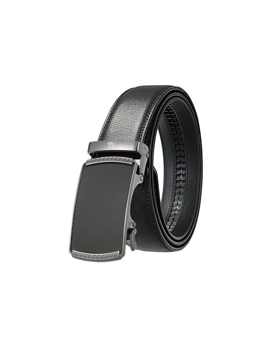 2H Automatic Sliding Buckle Leather Black