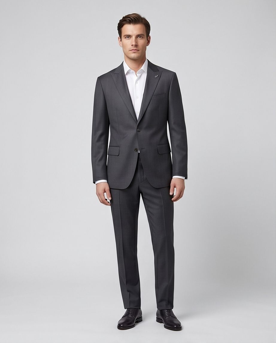 2H #003-1004-17 Dark Gray Formal suit