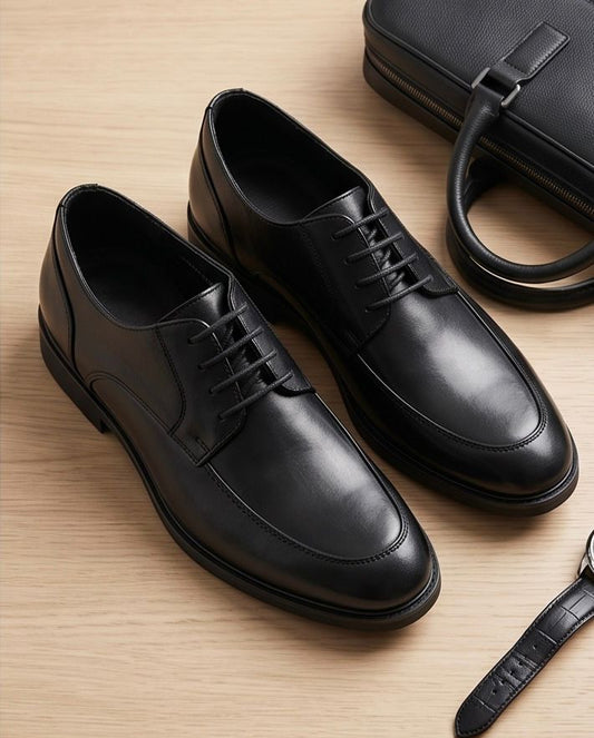 2H #JSL110-3 Black Formal Shoes