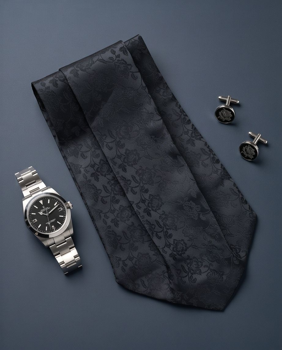 2H Black Foulard