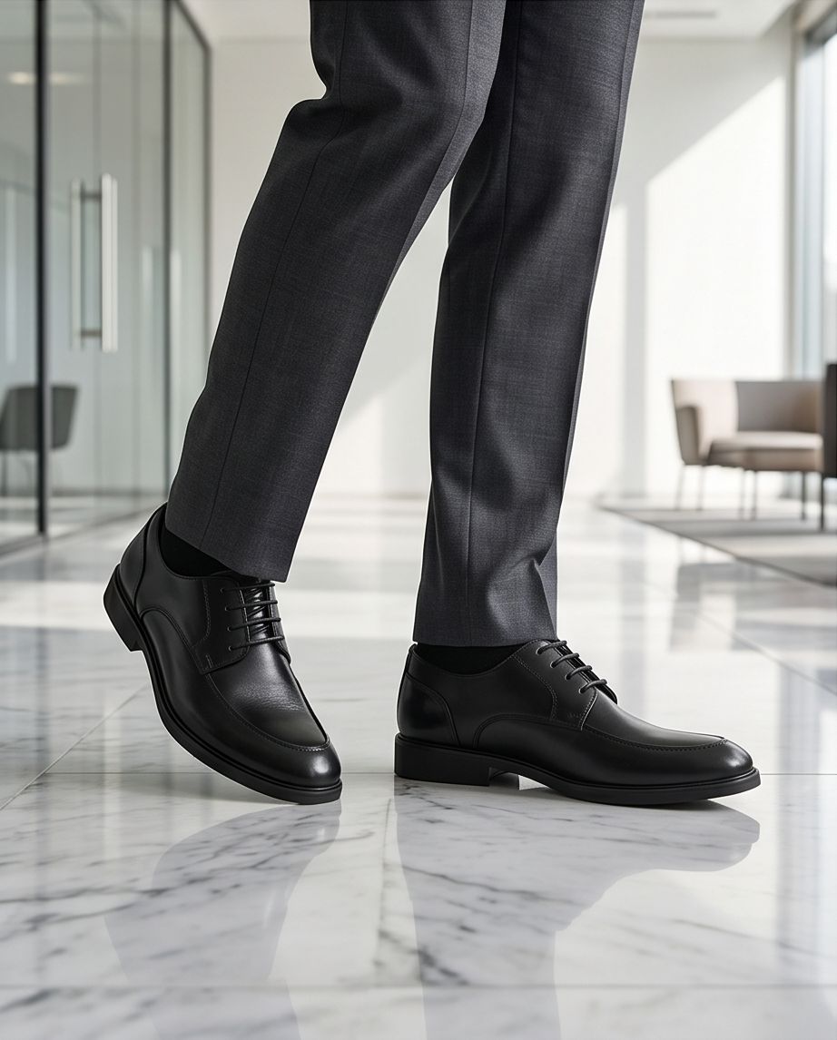 2H #JSL110-3 Black Formal Shoes