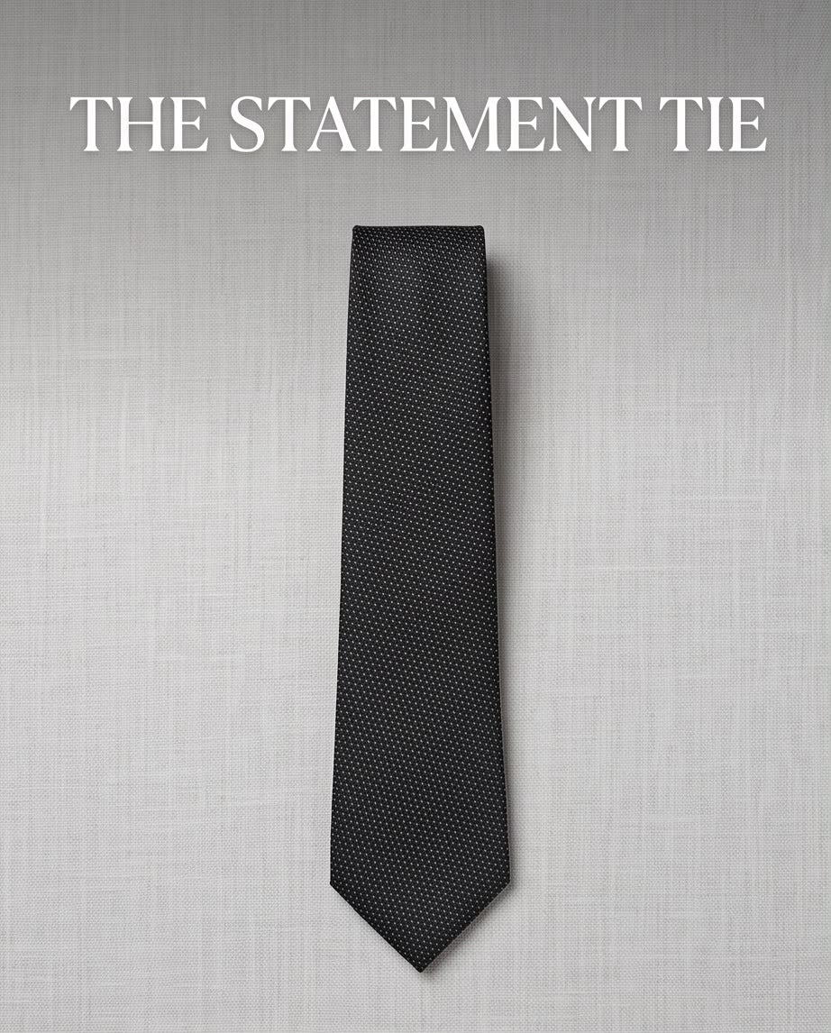 2H Black Necktie