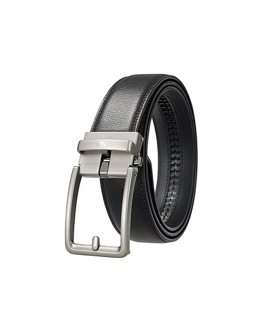 2H Automatic Sliding Buckle Leather Black