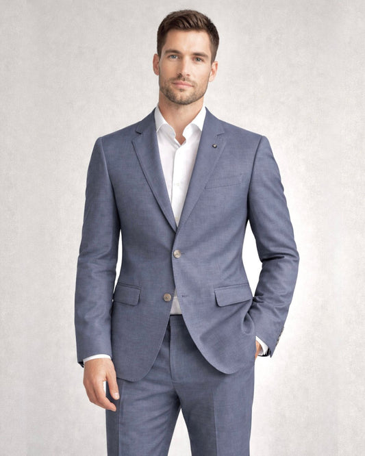 2H #002-3006-06 Blue Formal Suit