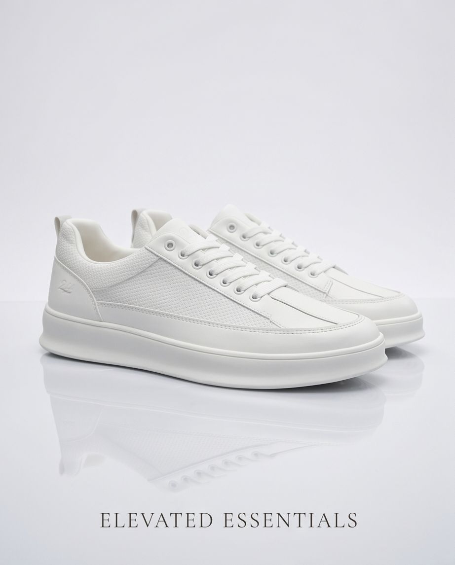 2H #09 White Casual Shoes
