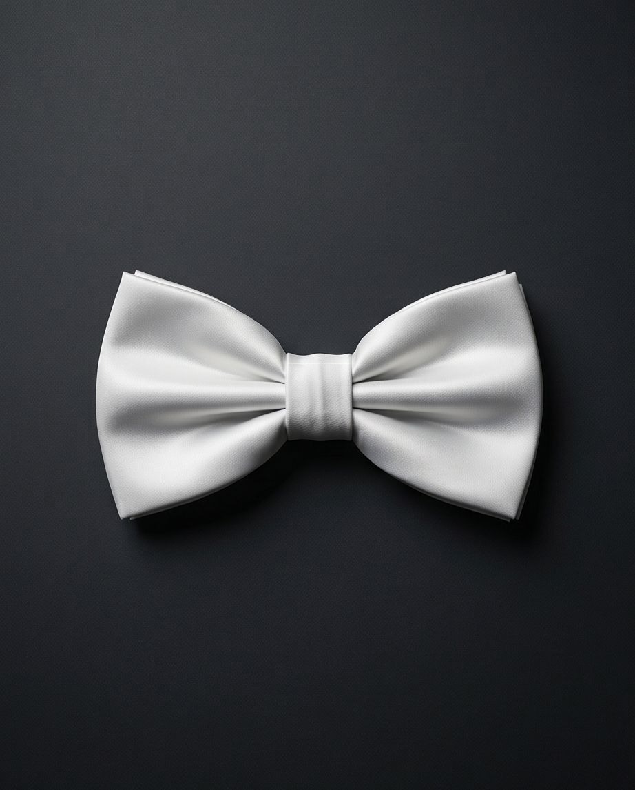 2H White Bow Tie
