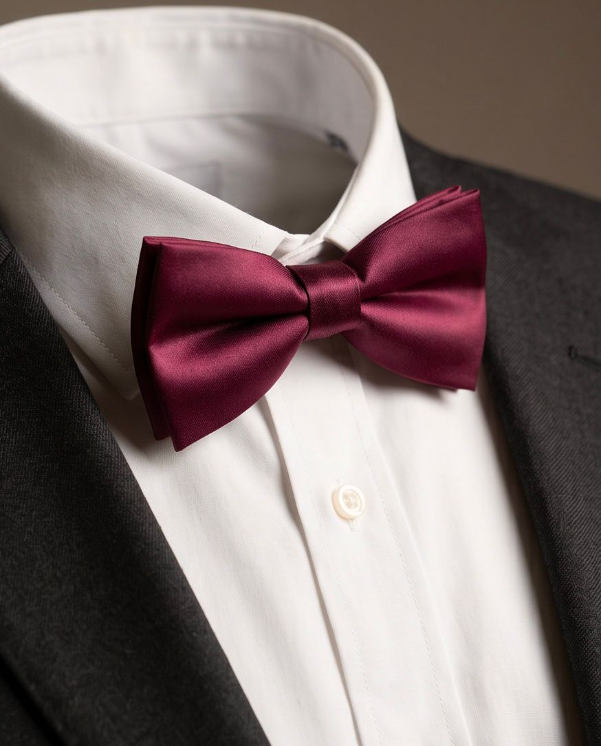 2H Dark Red Bow Tie