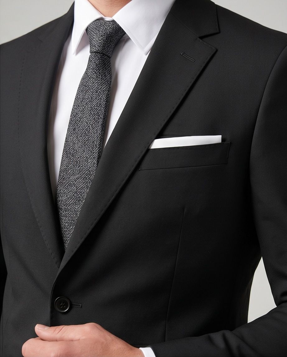 2H #002-1011-32 Black Formal suit