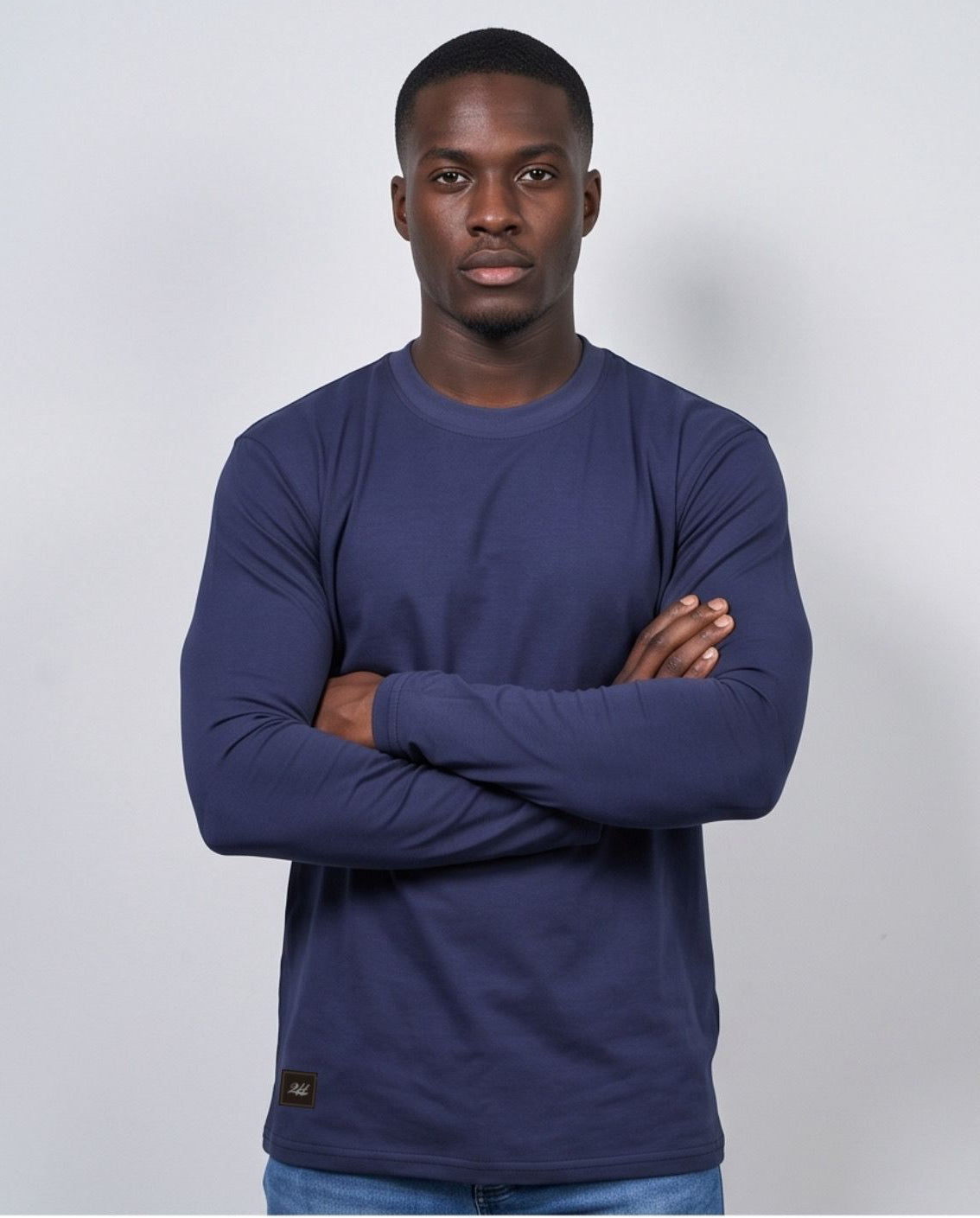 2H #338761 Navy long Sleeve Sweater