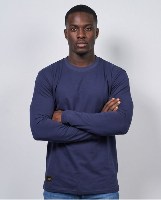 2H #338761 Navy long Sleeve Sweater