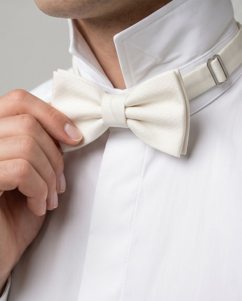 2H White Bow Tie