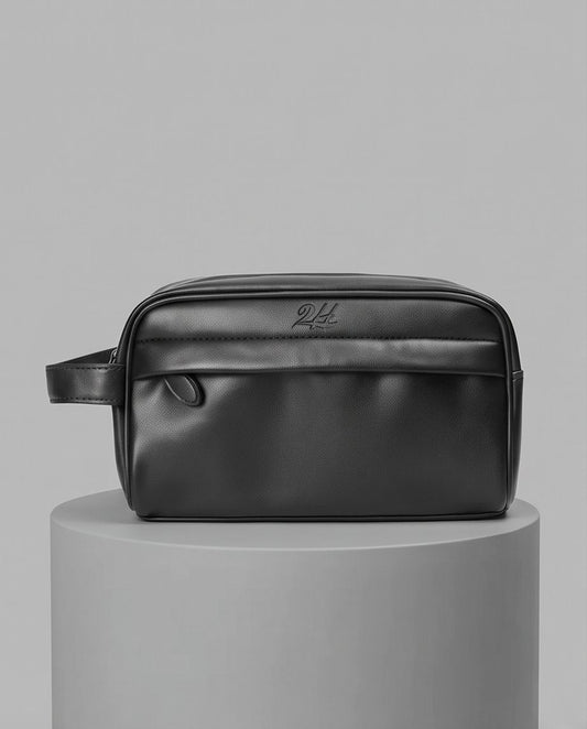 2H Black Plain Clutch Bag