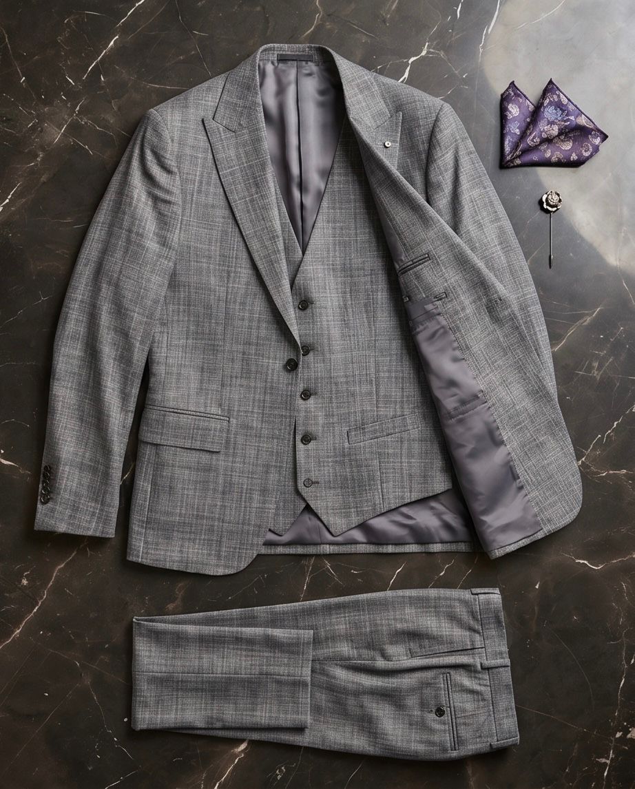 SALE! 2H #1491-07 Dark Gray Casual Suit