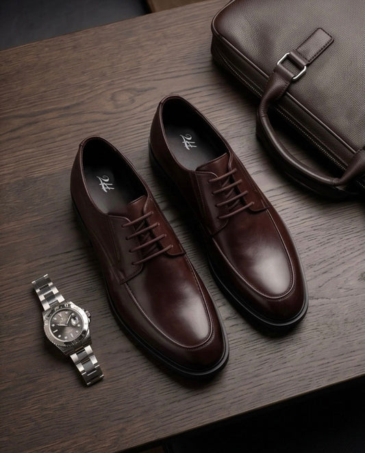 2H #JSL110-3 Coffee Formal Shoes