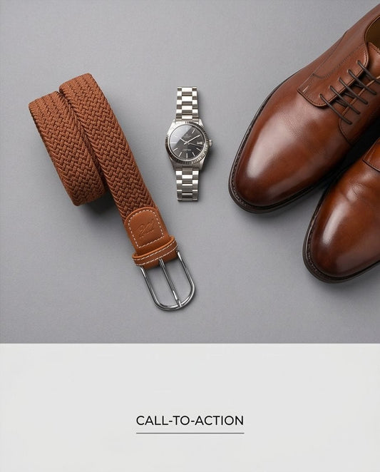 2H Brown Elastic Belt