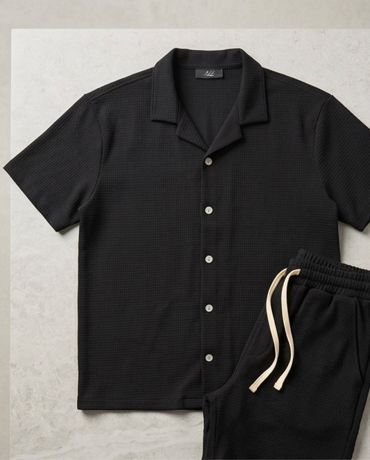 2H #040325 Black Jacquard set