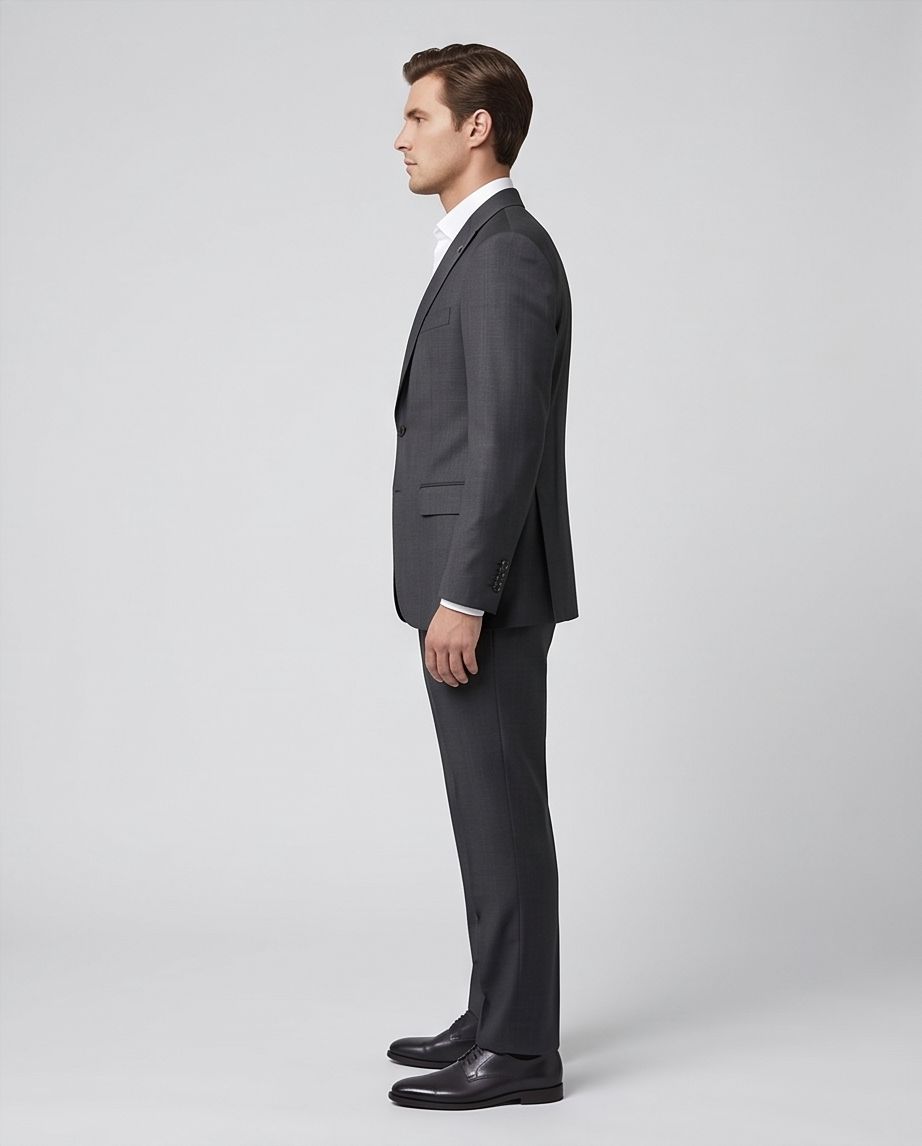 2H #003-1004-17 Dark Gray Formal suit
