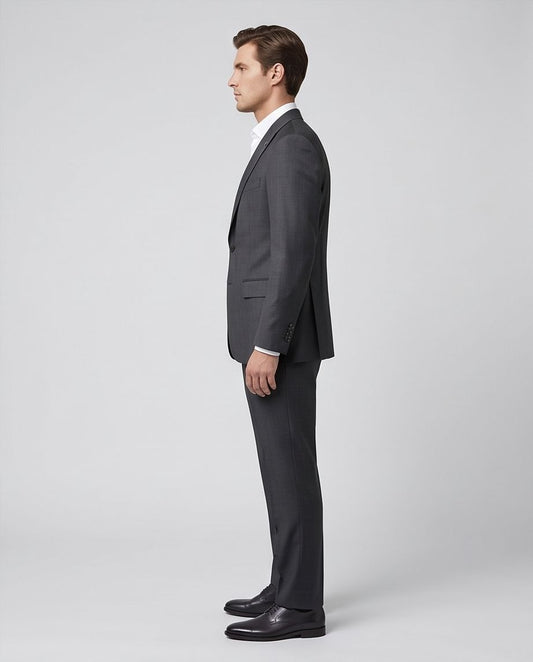 2H #003-1004-17 Dark Gray Formal suit