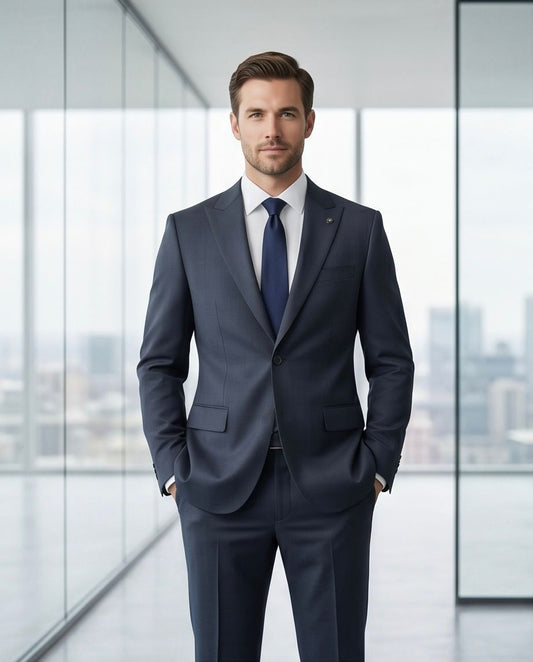 2H #118-03 Navy Casual Suit